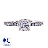 Anillo de compromiso de diamante de laboratorio 0.63 ct · corte redondo brillante · color E · claridad VVS2 · oro blanco 14k – vista 2